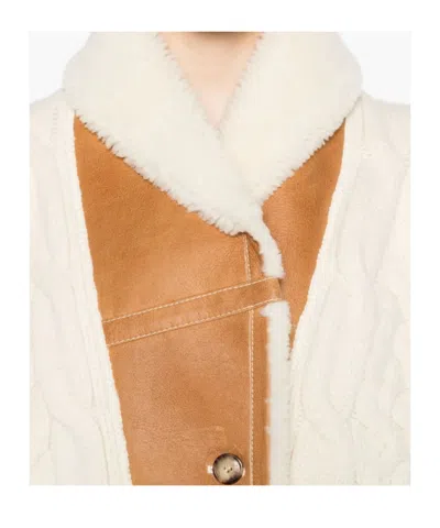 Ermanno Scervino Cable-knit Shearling Jacket