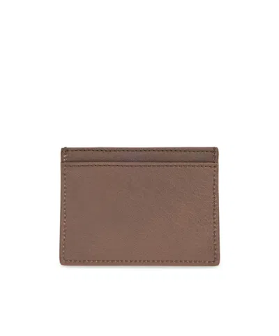 Vivienne Westwood Orb-embellished Leather Card Holder In Brown