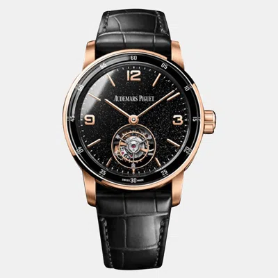 Pre-owned Audemars Piguet Code 11.59 26396or.oo.d002cr.02 Automatic Black 18k Rose Gold Men's Wristwatch 41 Mm