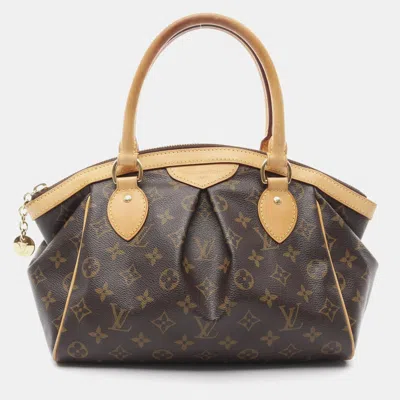 Pre-owned Louis Vuitton Tivoli Pm Handbag Monogram Canvas Leather Brown