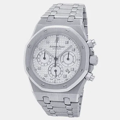 Pre-owned Audemars Piguet Royal Oak 25960bc.oo.1185bc.01 Automatic Silver 18k White Gold Men's Wristwatch 39 Mm