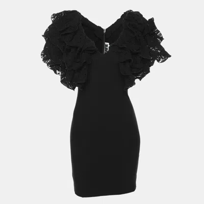 Pre-owned Rotate Birger Christensen Black Organic Cotton Carmen Mini Dress S