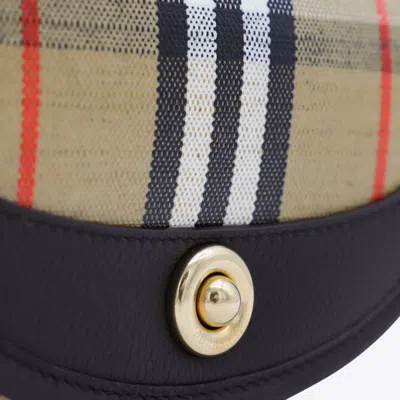 Burberry Mini Handbag With Check Pattern And Top Handle In Multi