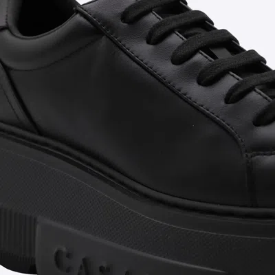 Casadei Low Top Platform Sneakers In Black