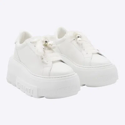 Casadei White Leather Nexus Sneakers In White