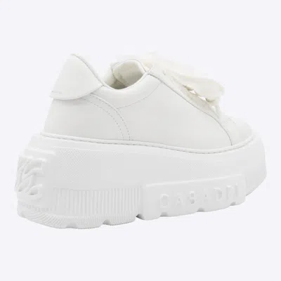 Casadei White Leather Nexus Sneakers In White