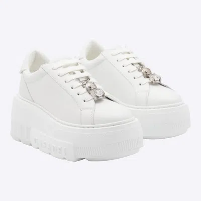 Casadei White Leather Sneakers