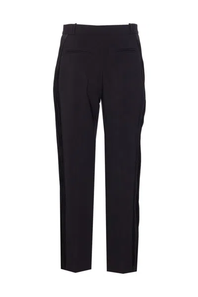 Elisabetta Franchi Light Crepe Trousers With Tuxedo Detail