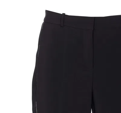 Elisabetta Franchi Light Crepe Trousers With Tuxedo Detail
