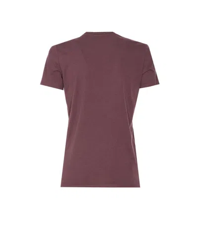 Elisabetta Franchi Crewneck Top Featuring Chain Detail And Charms In Burgundy