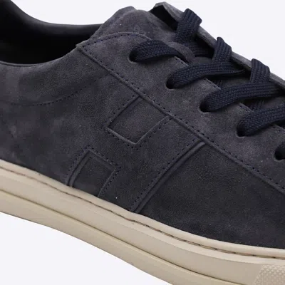 Hogan H691 Lace-up Sneakers With Embossed Branding And Memory Foam Insole In Blue