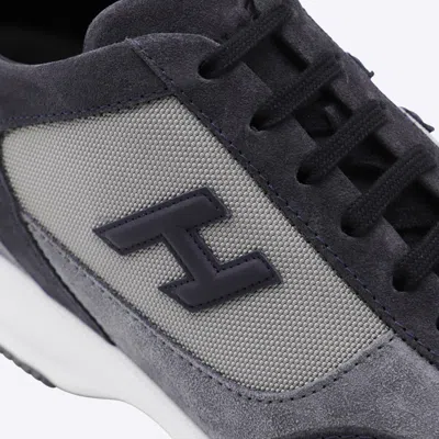 Hogan Low Top Sneakers With Suede And Mesh Panels In Multi