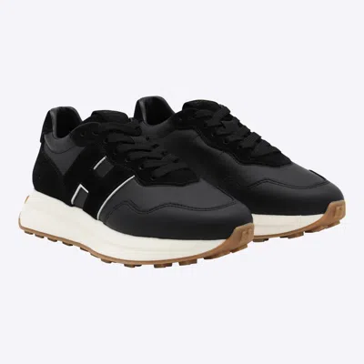 Hogan H641 Black Leather Sneakers