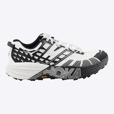 Hoka Breathable Mesh Sneakers With Cushioned Sole In White