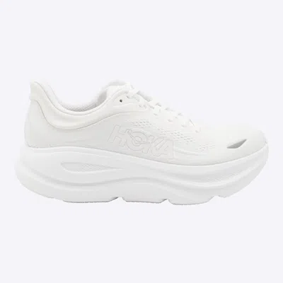 Hoka M Bondi 9 Synthetic Fabric Sneakers In White