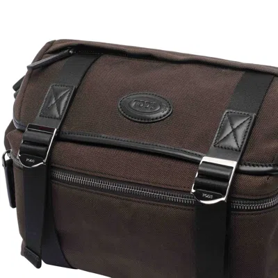 Tod's Leather And Fabric Crossbody Bag