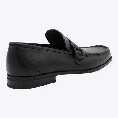 Ferragamo Monogram Pattern Buckle Detail Loafers