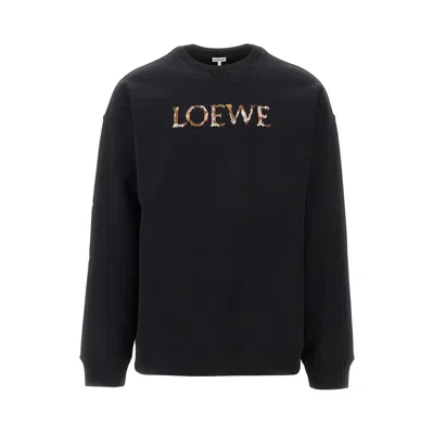 Loewe Logo Embroidery Crewneck Sweatshirt