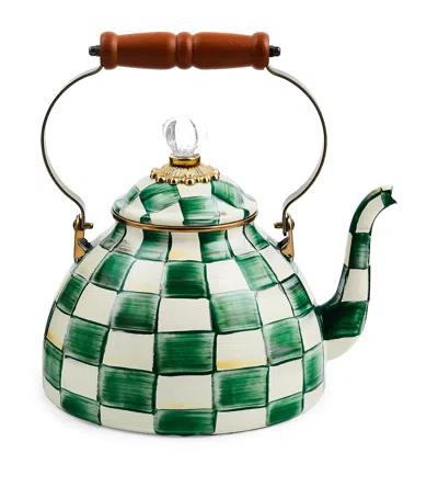 Mackenzie-childs Emerald Check 3-quart Tea Kettle