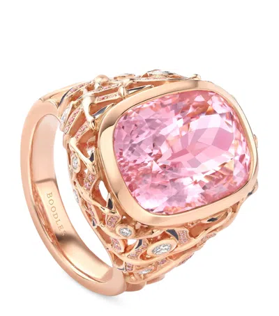 Boodles Rose Gold, Diamond And Morganite Flamingo Inside Africa Ring