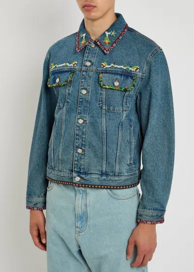 Valentino Denim Jackets Embroideries