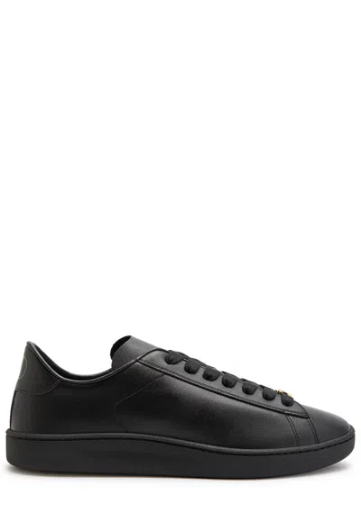 Valentino Royco Signature Brass Vlogo Low-top Sneakers In Black