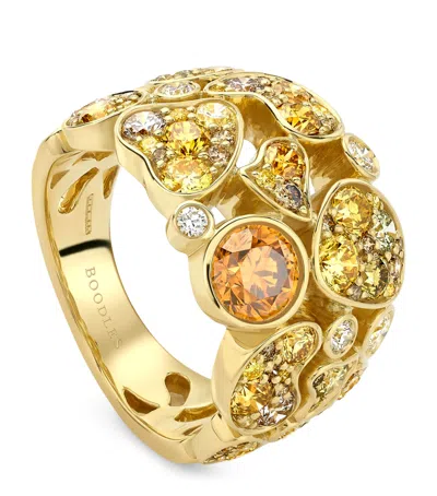 Boodles Yellow Gold And Diamond Giraffe Inside Africa Ring