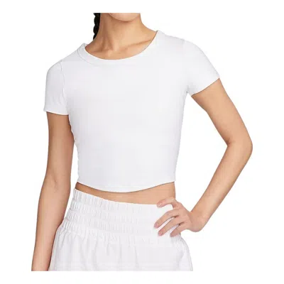 Nike (wmns)  One Fitted Dri-fit Cropped T-shirt Asia Sizing 'white'