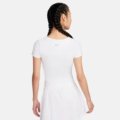 Nike (wmns)  One Fitted Dri-fit Cropped T-shirt Asia Sizing 'white'