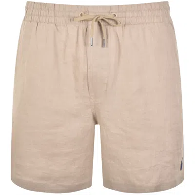 Ralph Lauren Linen Prepster Shorts Beige In Neutral
