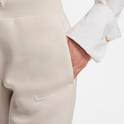 Nike (wmns)  High-waisted Cropped Tracksuit Bottoms 'beige' In White