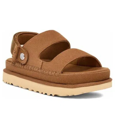 Ugg Goldenstar Glide Suede Flatform Sandals