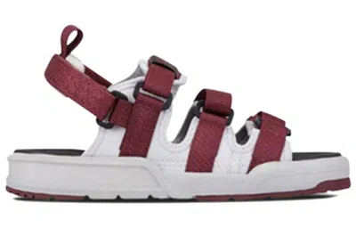 New Balance Caravan Crv Sandals 'white Burgundy' In Burgundy