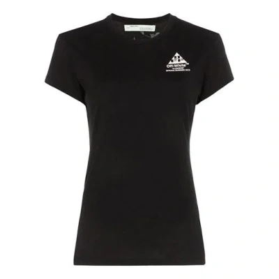 Off-white (wmns)  Cotton Arrows Sketch Print Short Sleeve In Black