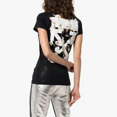 Off-white (wmns)  Cotton Arrows Sketch Print Short Sleeve In Black