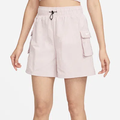 Nike (wmns)  Woven High-waisted Shorts 'pink' In White