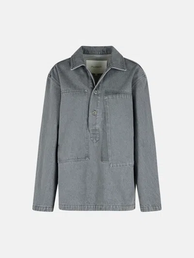Jw Anderson 'rugby' Grey Denim Shirt In Gray
