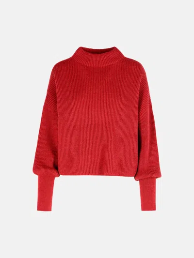 Closed Raspberry Alpaca Blend Sweater
