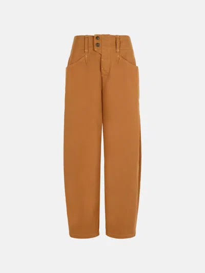Isabel Marant 'oumaya' Cotton Cognac Pants