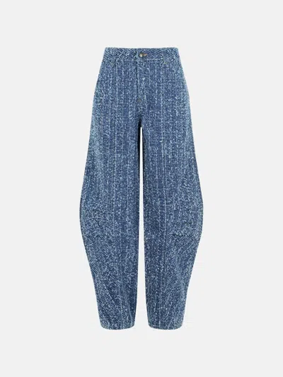 Rotate Birger Christensen Baggy Blue Cotton Jeans