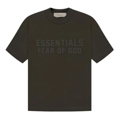 Essentials (gs) Fear Of God  Ss23 Ss T-shirt 'off Black' In Green