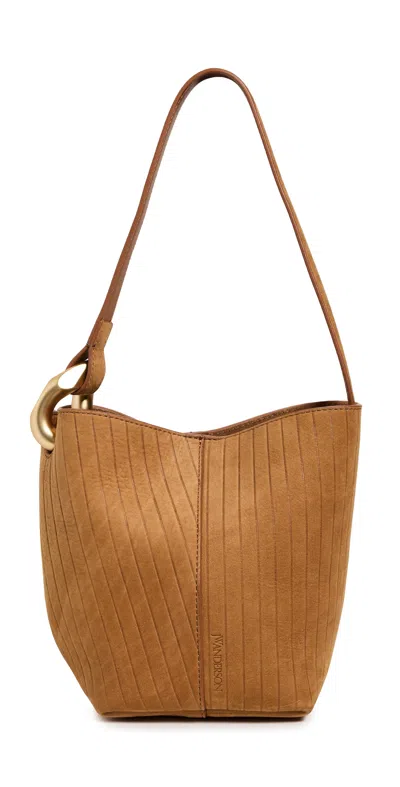 Jw Anderson Jwa Corner Small Bucket Bag Caramel