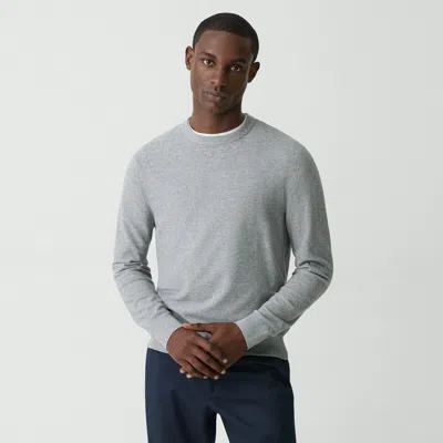 Theory Riland Crewneck Sweater In Light Bilen In Gray