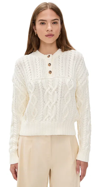 Polo Ralph Lauren Cotton Henley Sweater Parchment Cream
