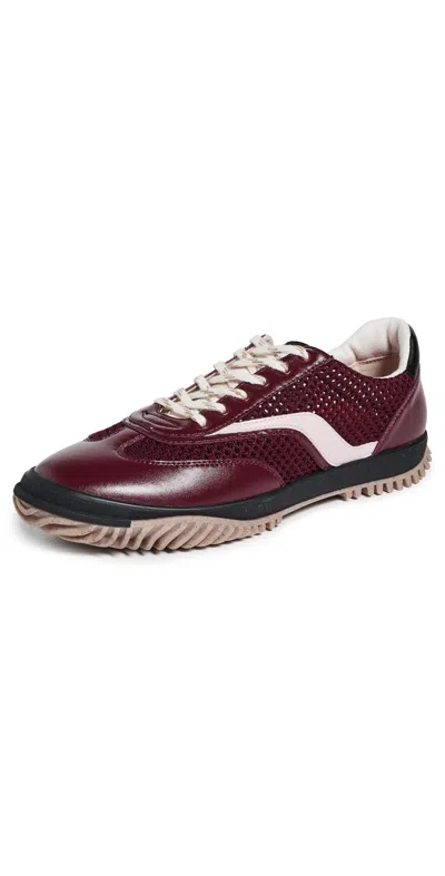 Stella Mccartney S-wave Sport Alter Mat And Mesh Sneakers Wine