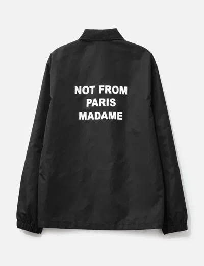 Drôle De Monsieur Black Jacket With Logo In Black