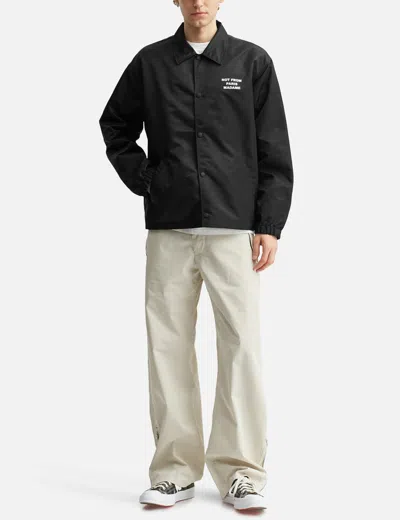 Drôle De Monsieur Black Jacket With Logo In Black