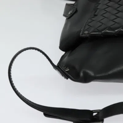 Pre-owned Bottega Veneta Intrecciato Black Leather Shoulder Bag ()