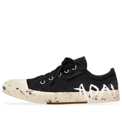Balenciaga (wmns)  Paris Low Top Graffiti Sneakers 'black And White Destroyed Cotton'