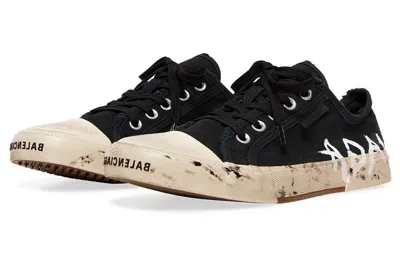 Balenciaga (wmns)  Paris Low Top Graffiti Sneakers 'black And White Destroyed Cotton'